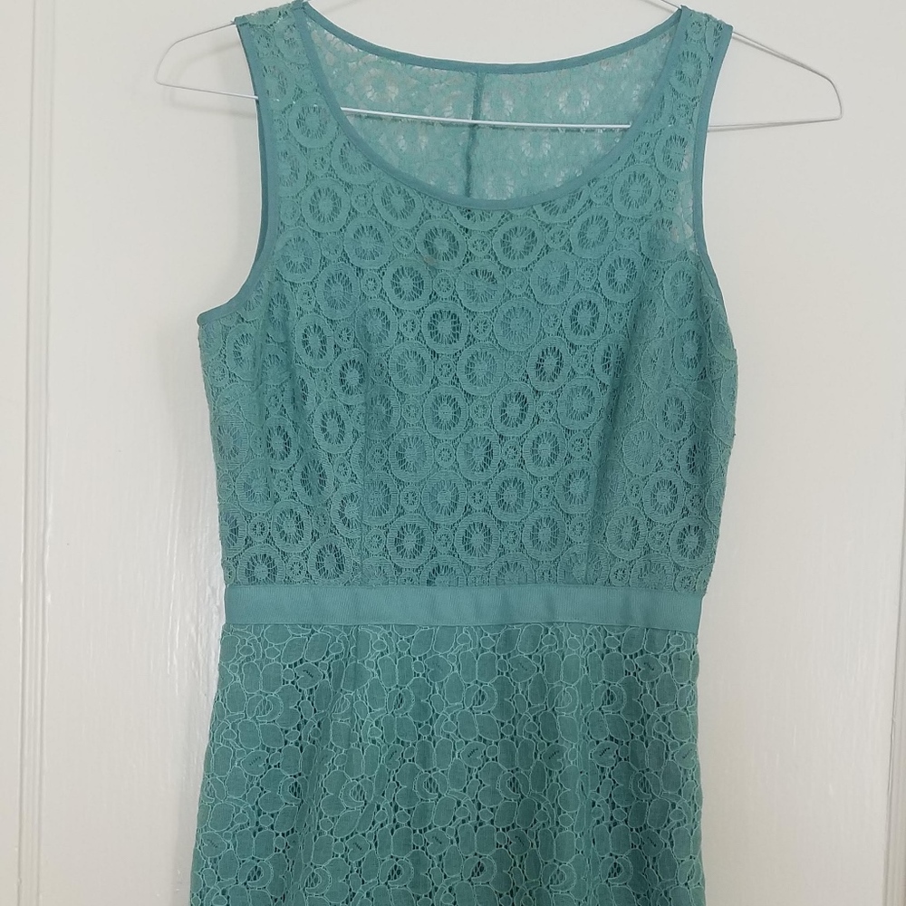 Elle light blue lace dress